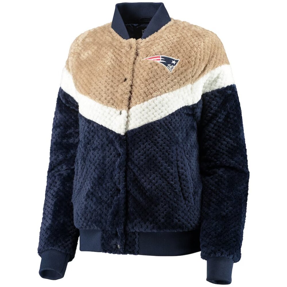 NWT Patriots G‑III 4Her Sherpa Snap Jacket – Size L - Picture 2 of 6